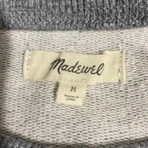 Madewell Heather Gray Sweatshirt Dress w/ Bubble Sleeves – Comfy & Cute - Picture 9 of 12